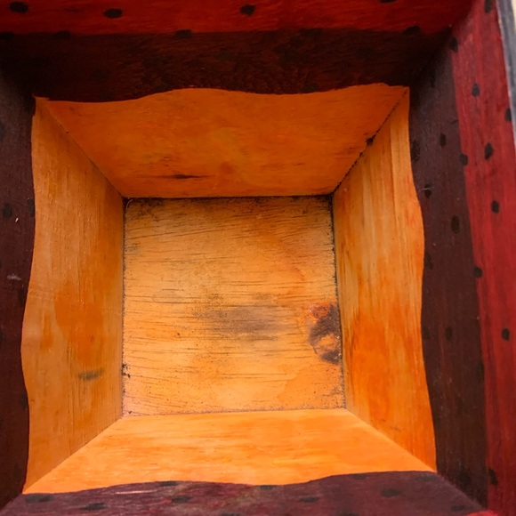 Planter holder or unique container. Wooden and hand crafted. - Picture 2 of 4